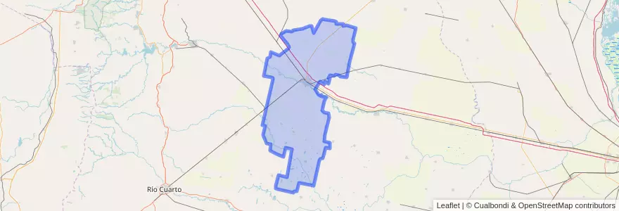 Mapa de ubicacion de Departamento General San Martín.