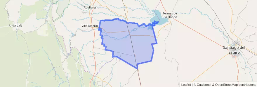 Mapa de ubicacion de Departamento Graneros.
