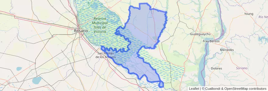 Mapa de ubicacion de Departamento Gualeguay.