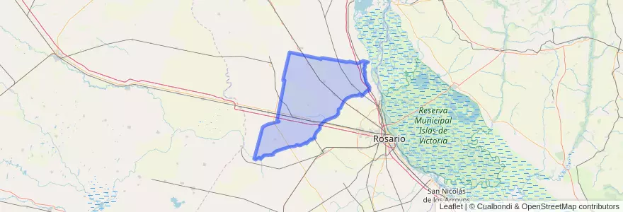 Mapa de ubicacion de Departamento Iriondo.