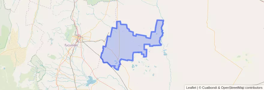 Mapa de ubicacion de Departamento Jiménez.