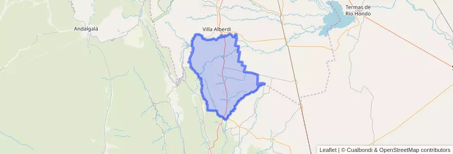 Mapa de ubicacion de Departamento La Cocha.
