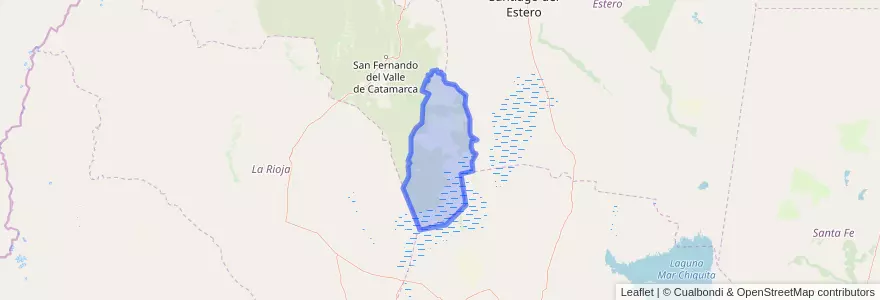 Mapa de ubicacion de Departamento La Paz.