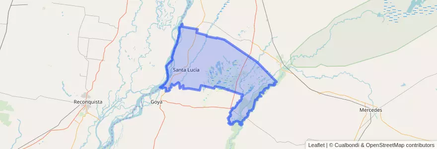 Mapa de ubicacion de Departamento Lavalle.