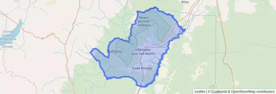 Mapa de ubicacion de Departamento Ledesma.