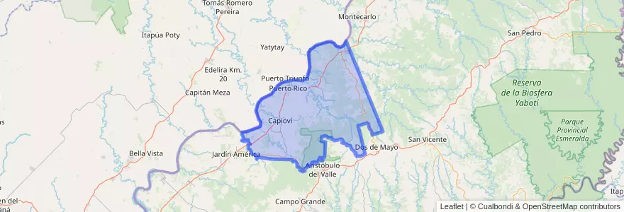 Mapa de ubicacion de Departamento Libertador General San Martín.
