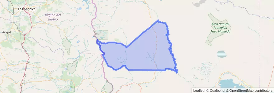 Mapa de ubicacion de Departamento Loncopué.