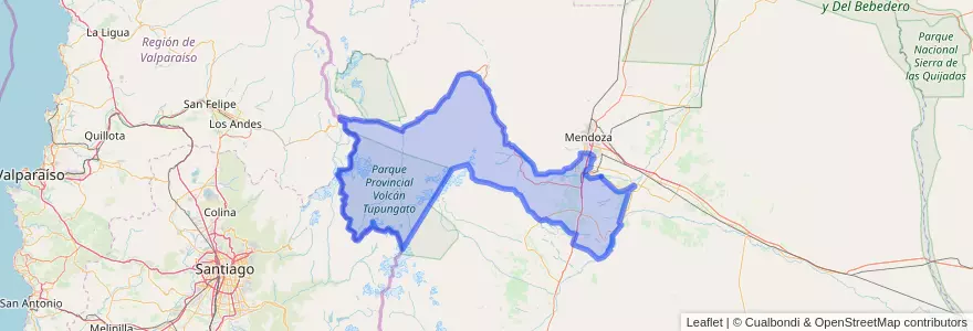 Mapa de ubicacion de Departamento Luján de Cuyo.