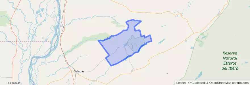Mapa de ubicacion de Departamento Mburucuyá.