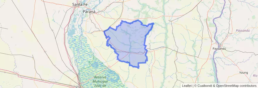 Mapa de ubicacion de Departamento Nogoyá.