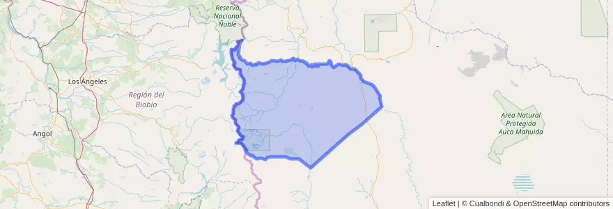 Mapa de ubicacion de Departamento Ñorquín.