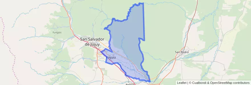 Mapa de ubicacion de Departamento Palpalá.