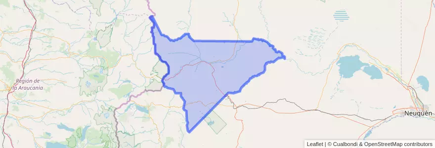 Mapa de ubicacion de Departamento Picunches.