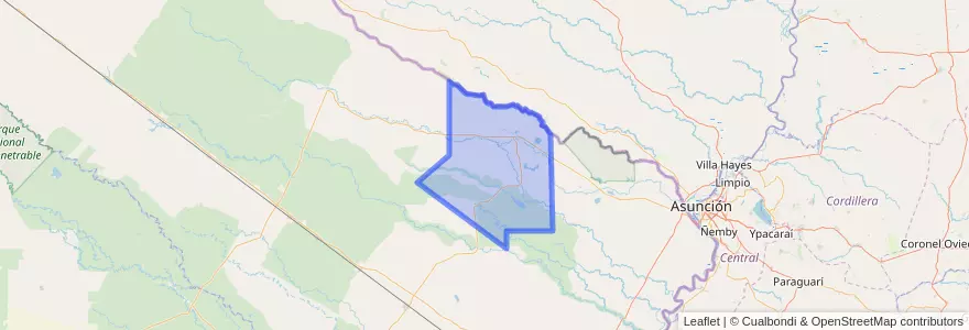 Mapa de ubicacion de Departamento Pilagás.
