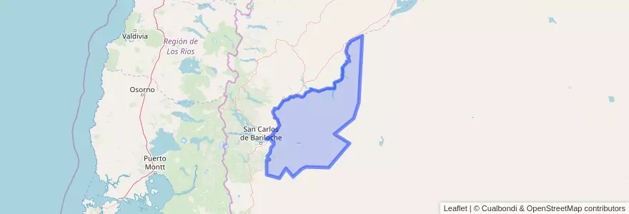 Mapa de ubicacion de Departamento Pilcaniyeu.