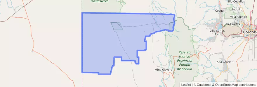 Mapa de ubicacion de Departamento Pocho.
