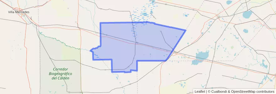 Mapa de ubicacion de Departamento Presidente Roque Sáenz Peña.