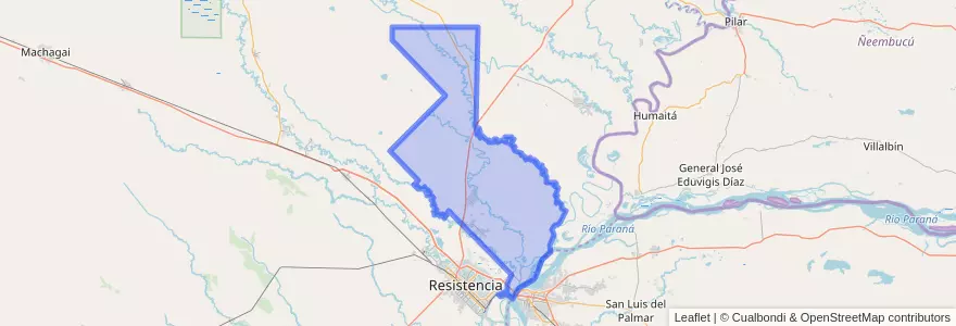 Mapa de ubicacion de Departamento Primero de Mayo.