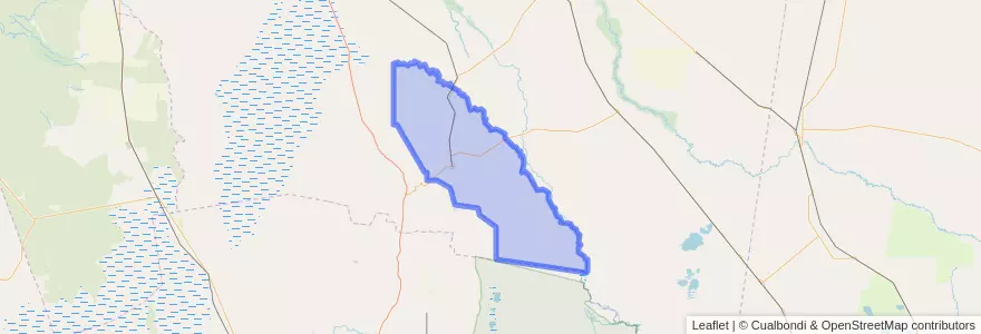 Mapa de ubicacion de Departamento Quebrachos.