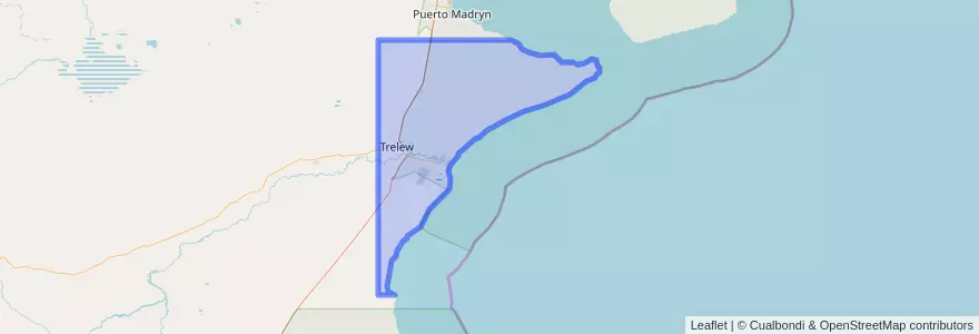 Mapa de ubicacion de Departamento Rawson.