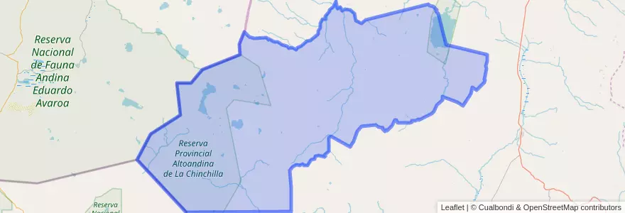 Mapa de ubicacion de Departamento Rinconada.