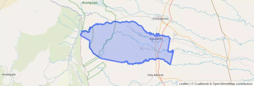 Mapa de ubicacion de Departamento Río Chico.