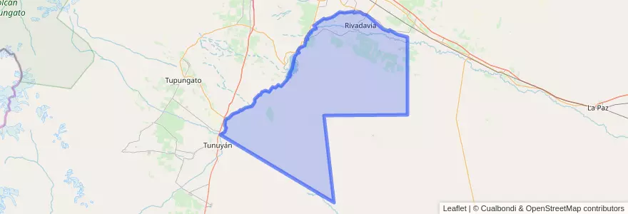 Mapa de ubicacion de Departamento Rivadavia.