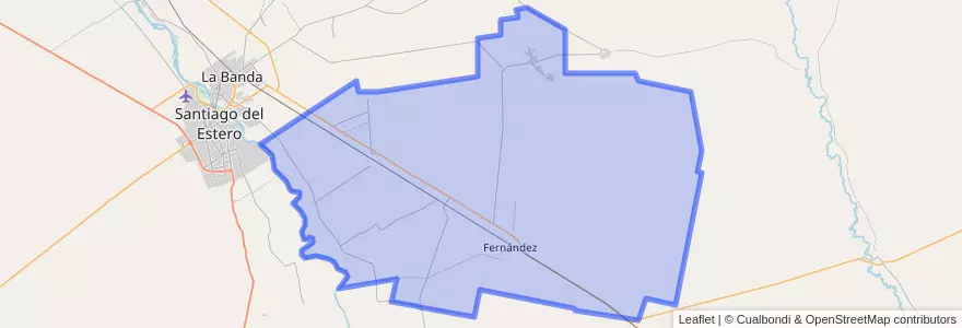 Mapa de ubicacion de Departamento Robles.