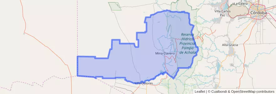 Mapa de ubicacion de Departamento San Alberto.