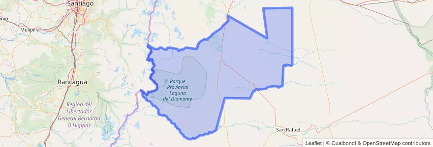 Mapa de ubicacion de Departamento San Carlos.