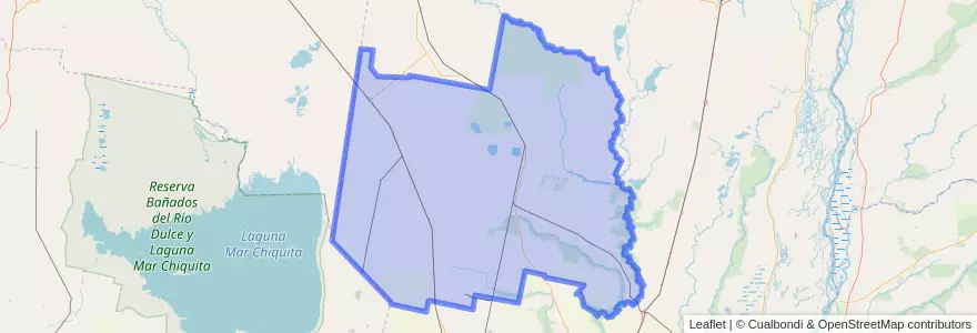 Mapa de ubicacion de Departamento San Cristóbal.
