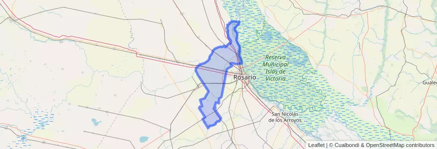 Mapa de ubicacion de Departamento San Lorenzo.