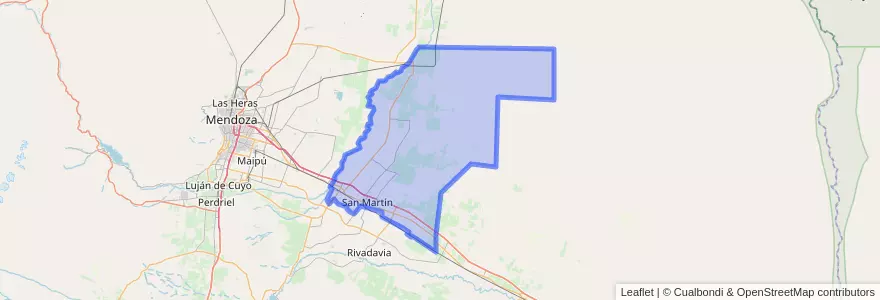 Mapa de ubicacion de Departamento San Martín.