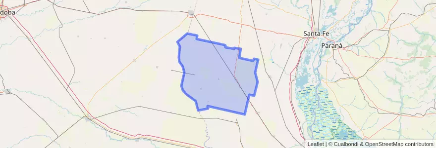 Mapa de ubicacion de Departamento San Martín.