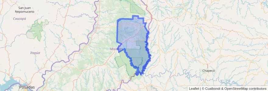 Mapa de ubicacion de Departamento San Pedro.
