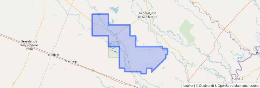 Mapa de ubicacion de Departamento Sargento Cabral.
