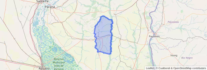Mapa de ubicacion de Departamento Tala.