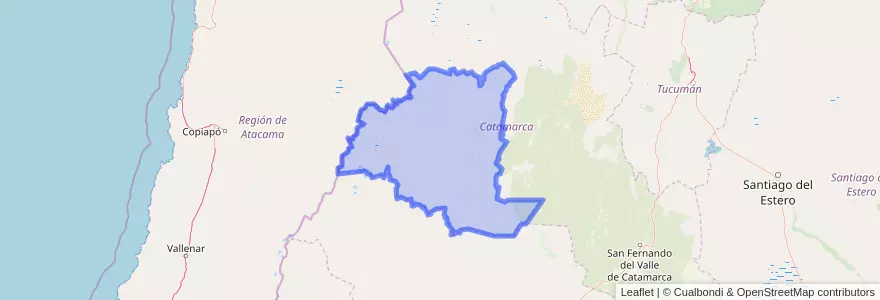 Mapa de ubicacion de Departamento Tinogasta.