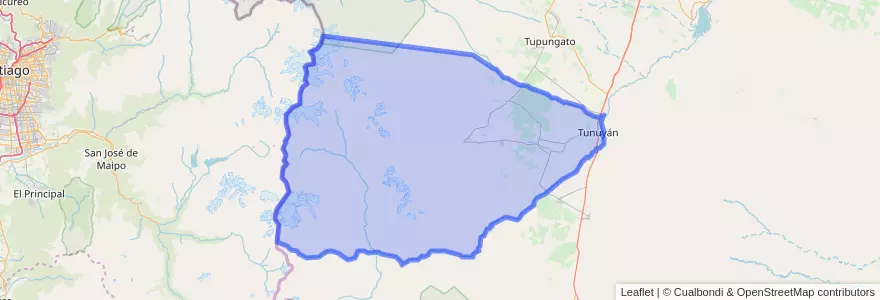 Mapa de ubicacion de Departamento Tunuyán.