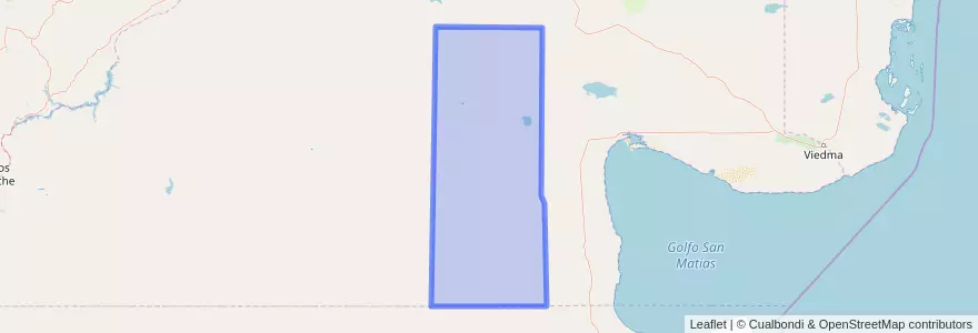 Mapa de ubicacion de Departamento Valcheta.