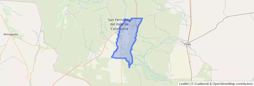Mapa de ubicacion de Departamento Valle Viejo.