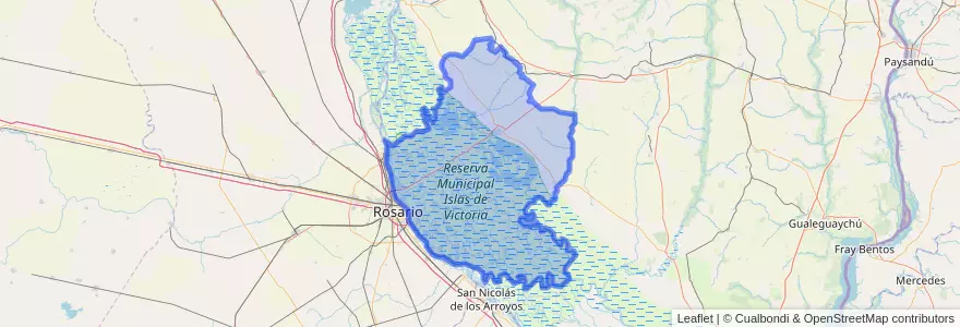 Mapa de ubicacion de Departamento Victoria.