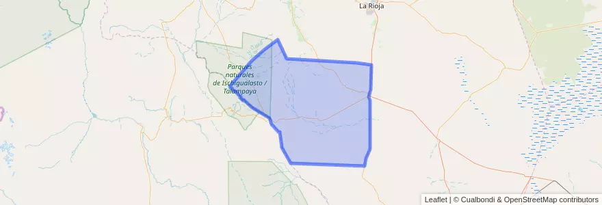 Mapa de ubicacion de Departametno Independencia.