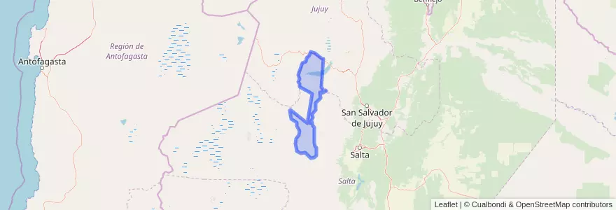 Mapa de ubicacion de Departemento La Poma.