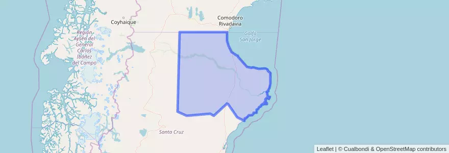 Mapa de ubicacion de Deseado.
