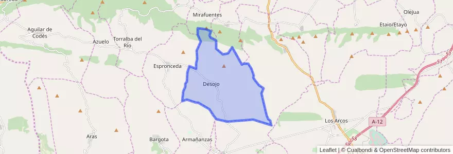 Mapa de ubicacion de Desojo.