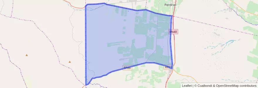 Mapa de ubicacion de Distrito Agrelo.