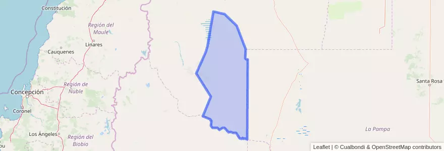Mapa de ubicacion de Distrito Agua Escondida.