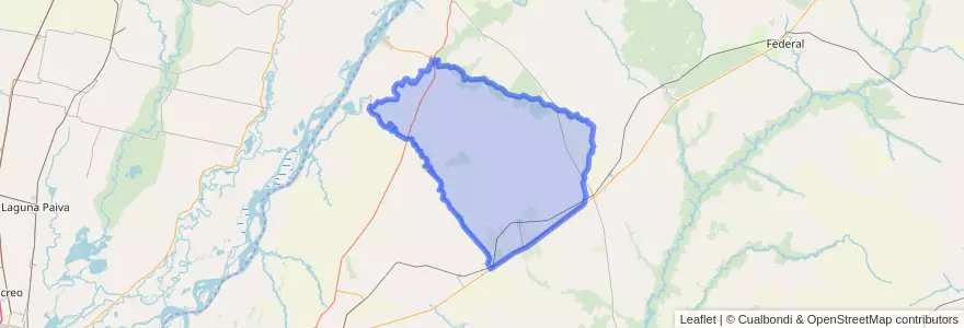 Mapa de ubicacion de Distrito Alcaraz Primero.