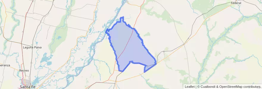 Mapa de ubicacion de Distrito Alcaraz Segundo.